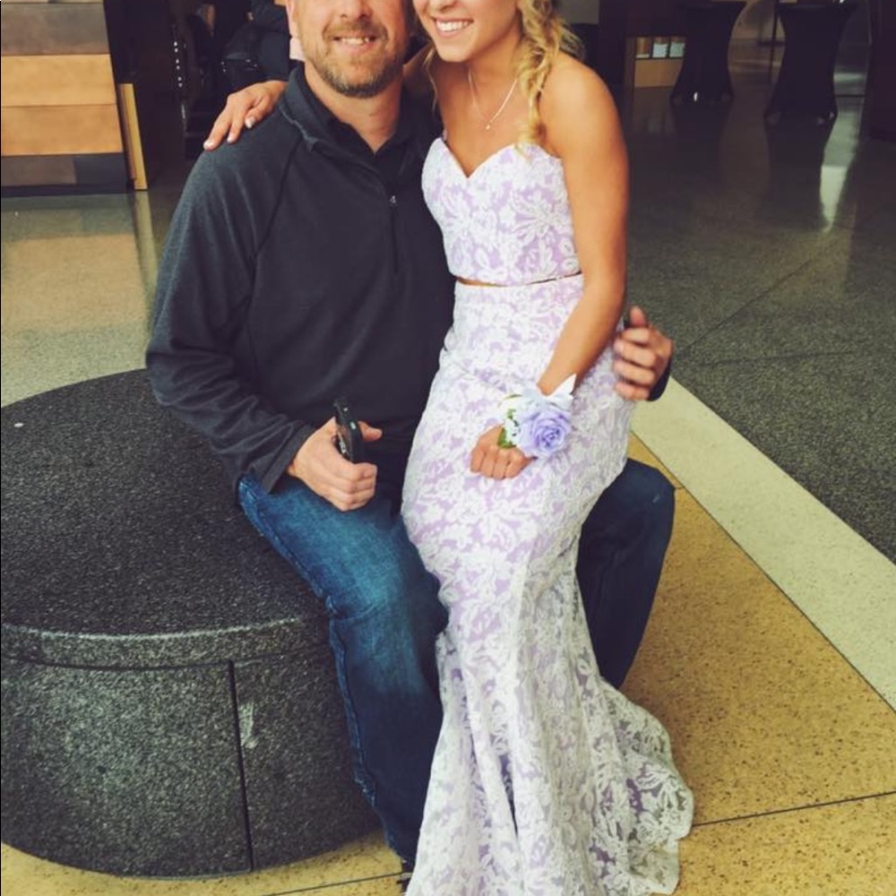 La Femme two piece prom dress